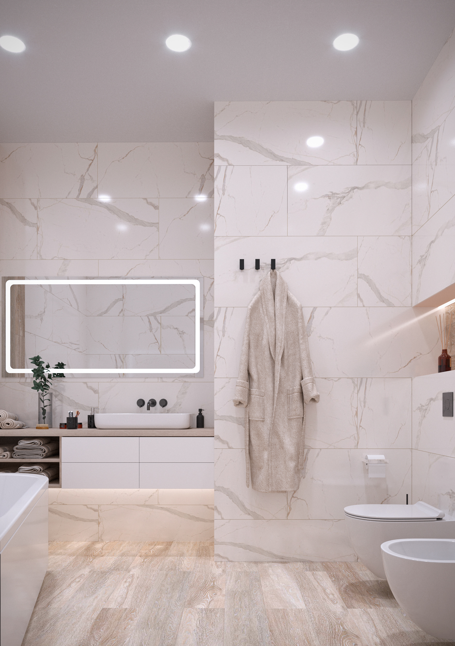 Modern-style bathroom